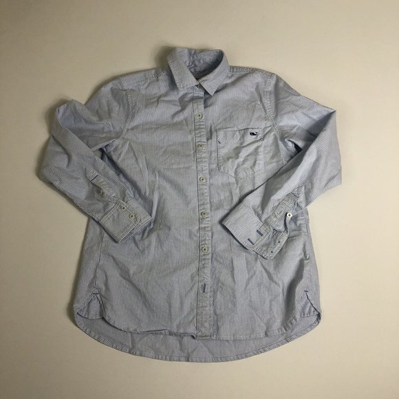 Vineyard Vines Oxford Striped Button Down Size 0‎ Classic Preppy Work Casual K38 - Picture 1 of 5